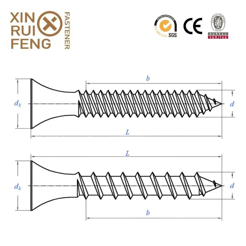 Fine Thread Black Phosphorus Drywall Screw Bugle Head Self-Tapping Screw Woodworking Plasterboard Drywall Screws